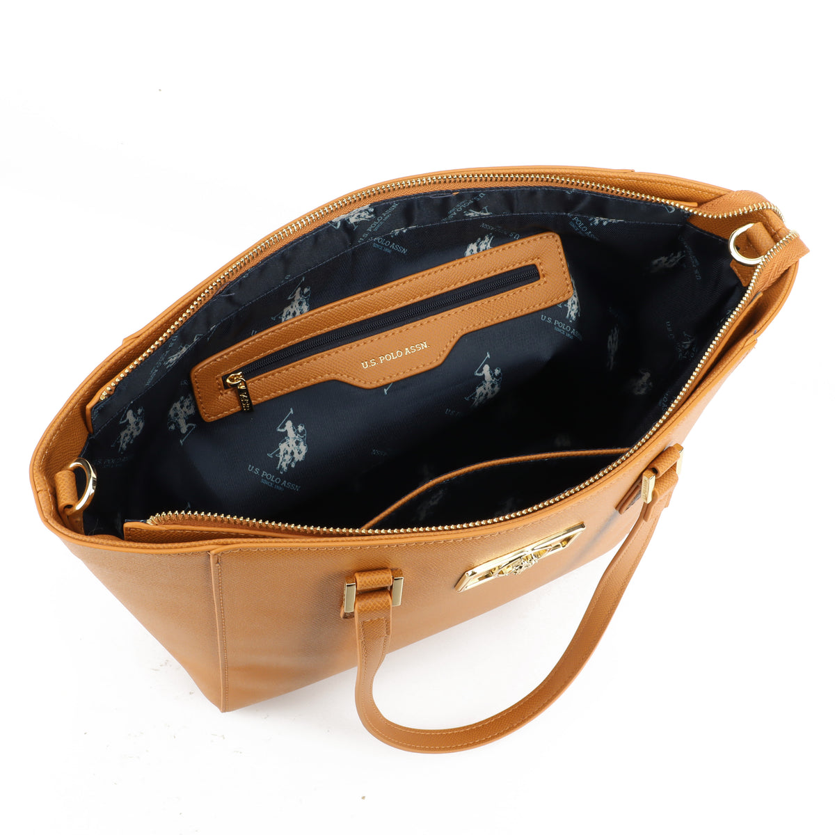 U.S. Polo Assn. bež ženska torba saffiano teksture