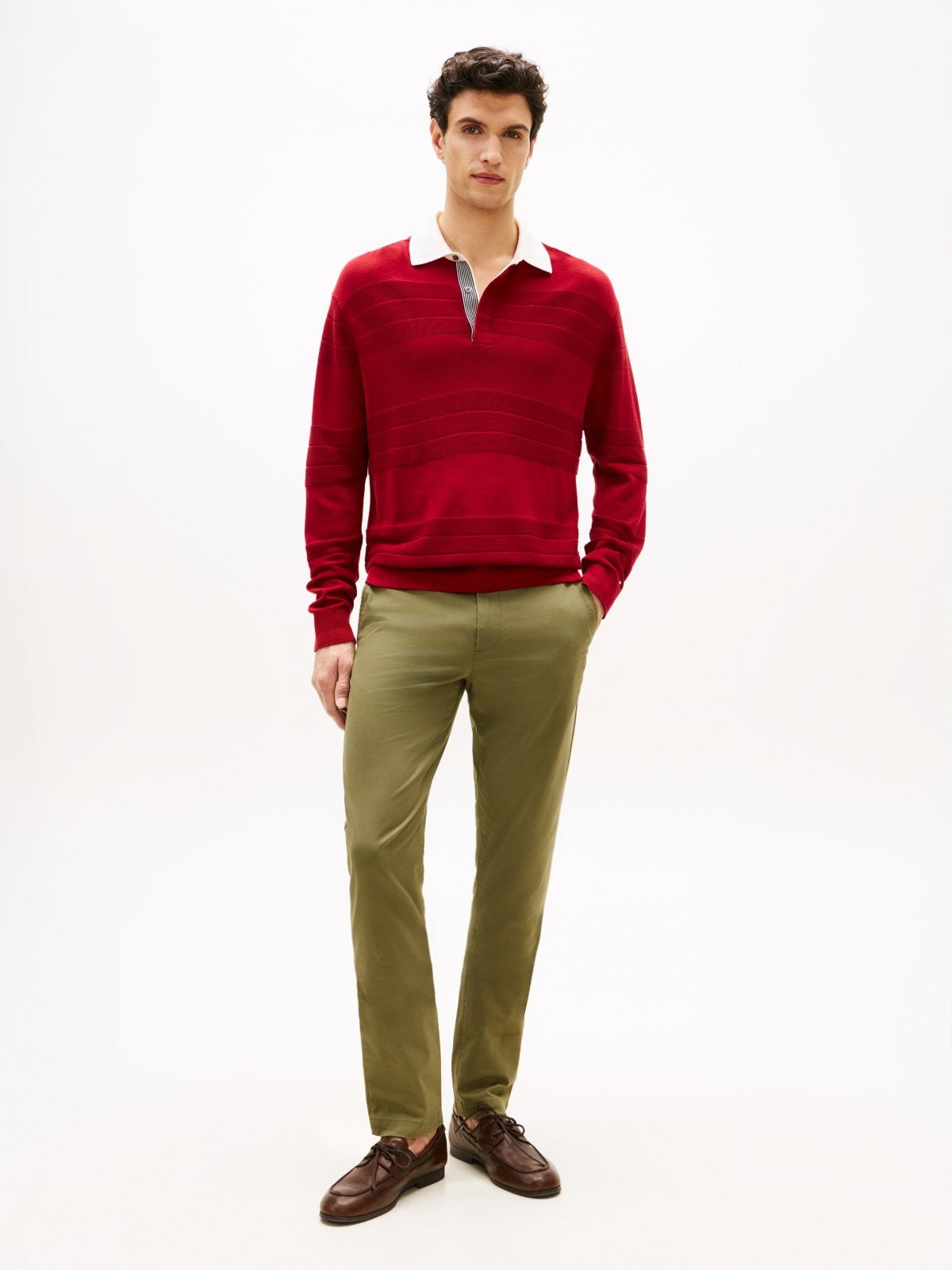 Tommy Hilfiger maslinastozelene muške chino pantalone