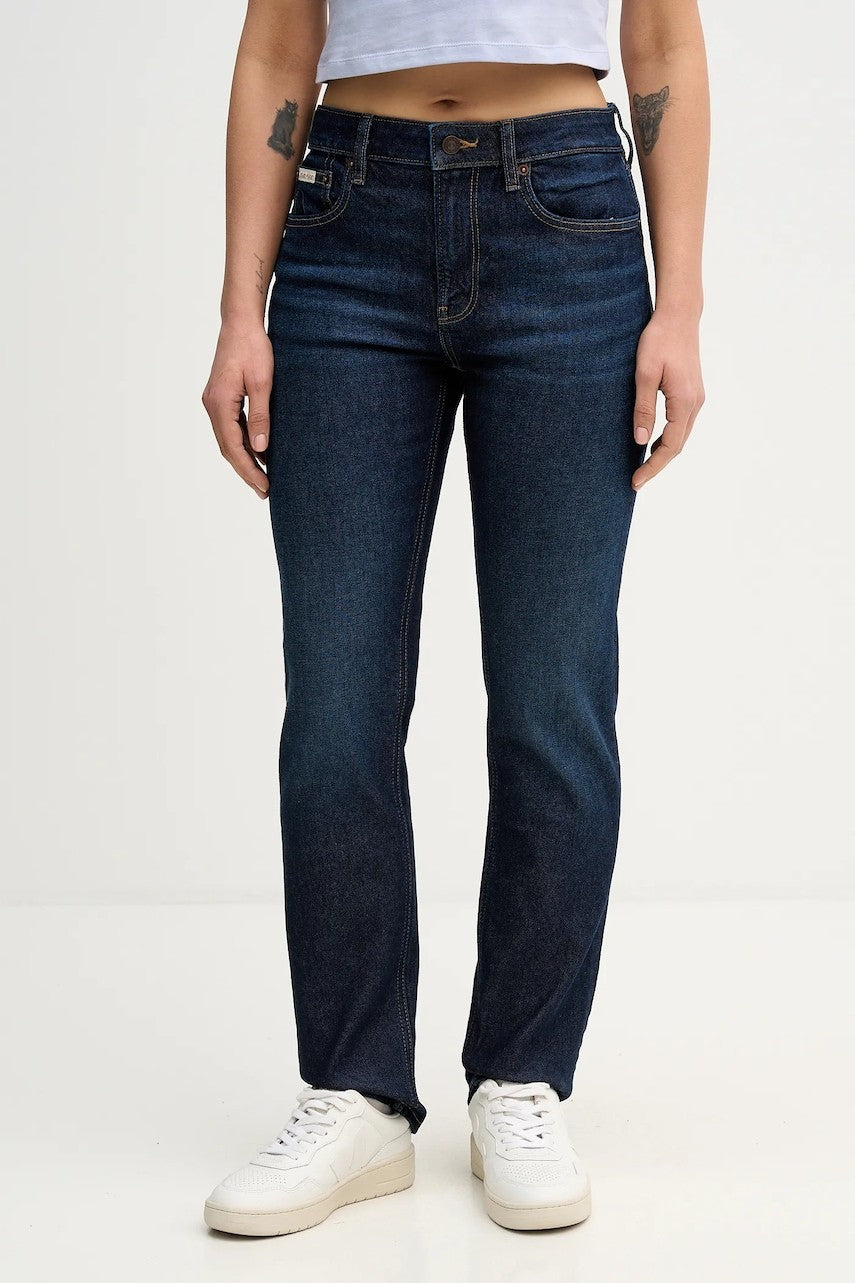 Calvin Klein tegetplave ženske farmerke visokog struka