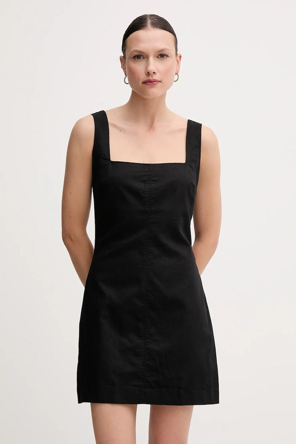 Calvin Klein crna ženska haljina kvadratnog izreza