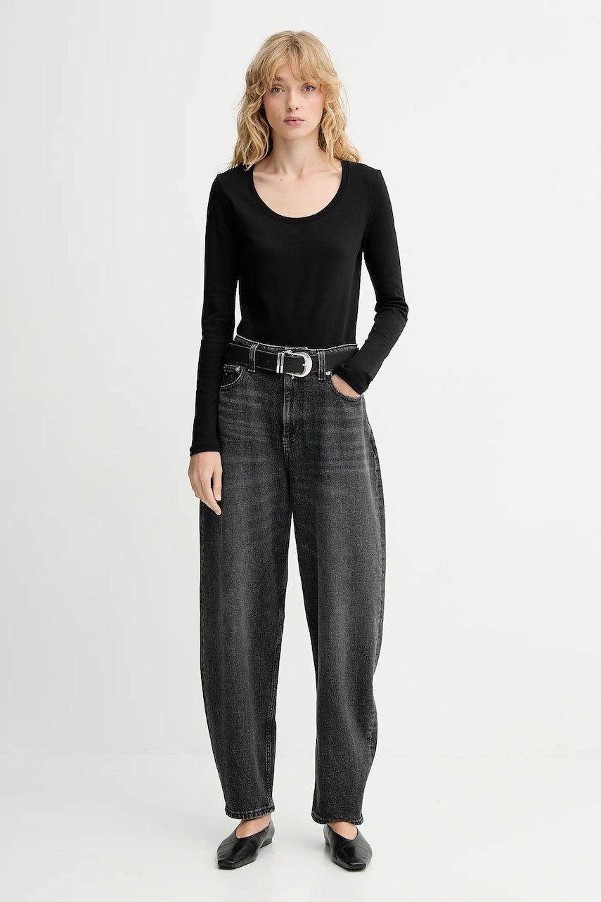 Calvin Klein crna ženska majica dugih rukava