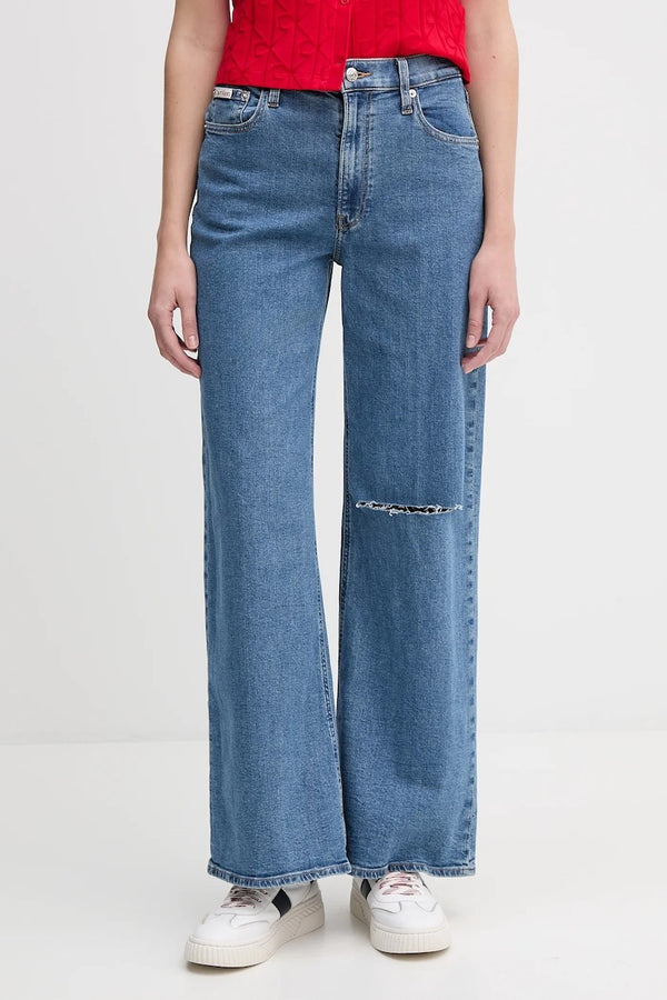 Calvin Klein plave ženske farmerke širokog kroja