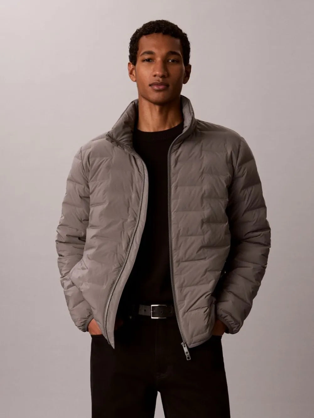 Calvin Klein siva muška prošivena jakna