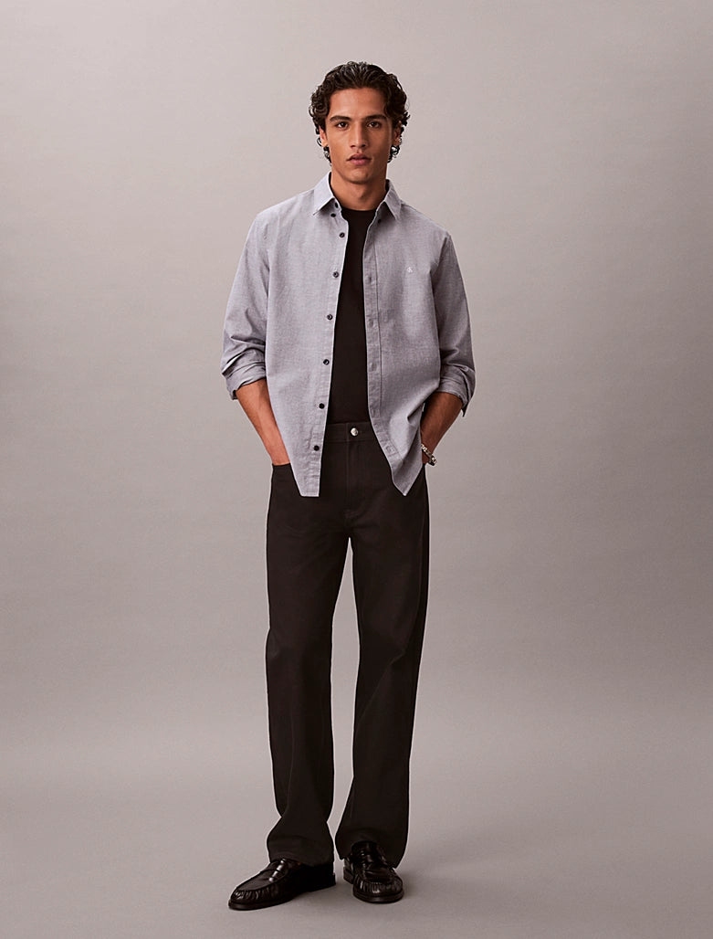 Calvin Klein siva muška oxford košulja