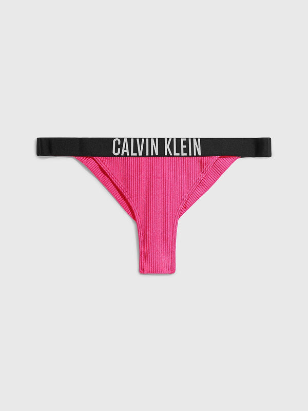 Calvin Klein rozi rebrasti ženski bikini - donji dio
