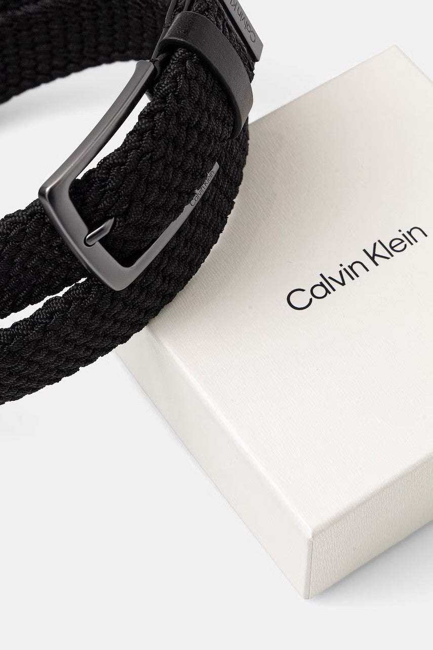 Calvin Klein crni muški pleteni kaiš