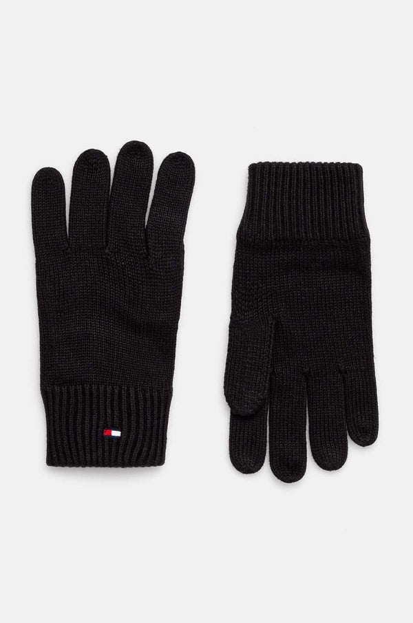 Tommy Hilfiger crne muške pletene rukavice