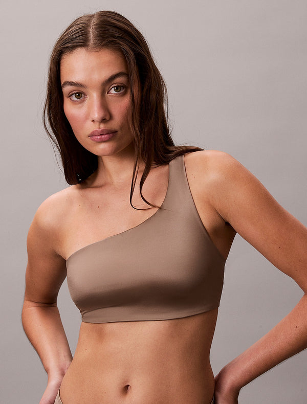 Calvin Klein smeđi ženski kupaći top s jednom naramenicom