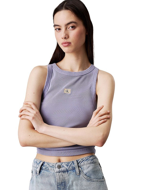 Calvin Klein siva ženska majica rebraste teksture