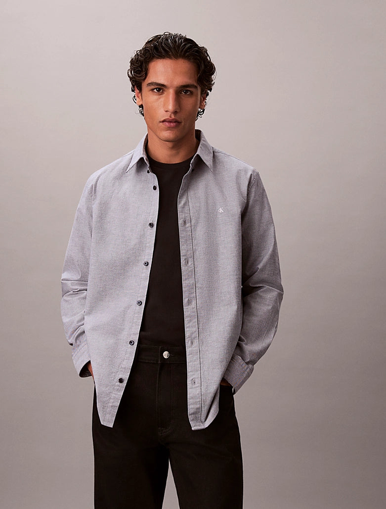 Calvin Klein siva muška oxford košulja
