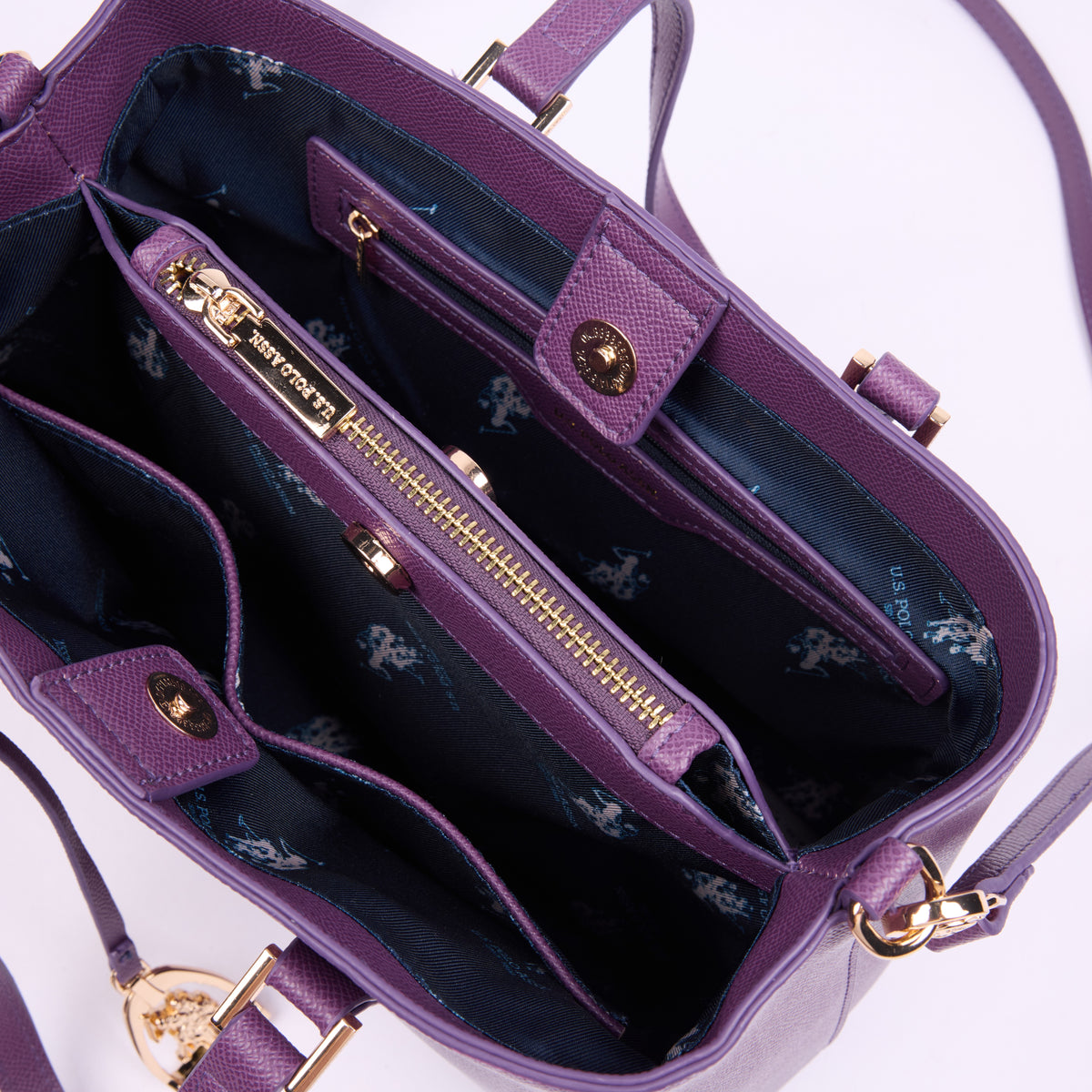 U.S. Polo Assn. ljubičasta ženska kožna torba za kupovinu
