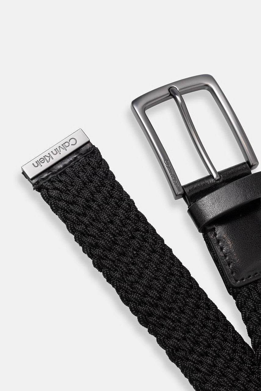 Calvin Klein crni muški pleteni kaiš