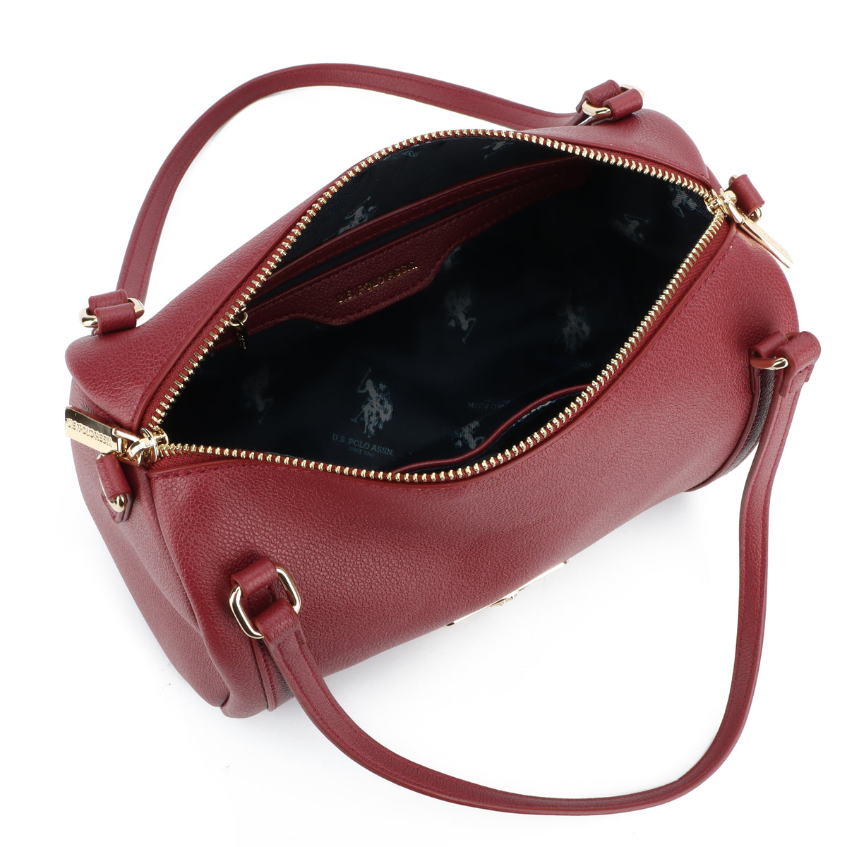 U.S. Polo Assn. bordo ženska torba sa zlatnim lancem