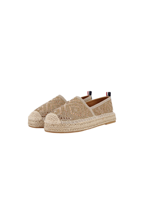 U.S. Polo Assn. bež ženske espadrile s cirkonima