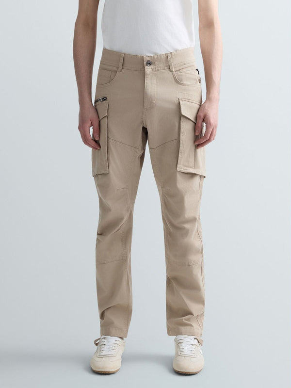 Replay bež muške cargo pantalone uskog kroja