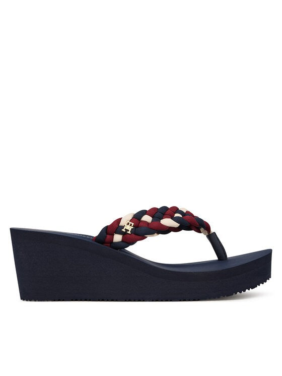 Tommy Hilfiger tamnoplave ženske japanke na petu