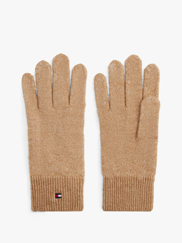 Tommy Hilfiger bež ženske pletene rukavice s teksturom