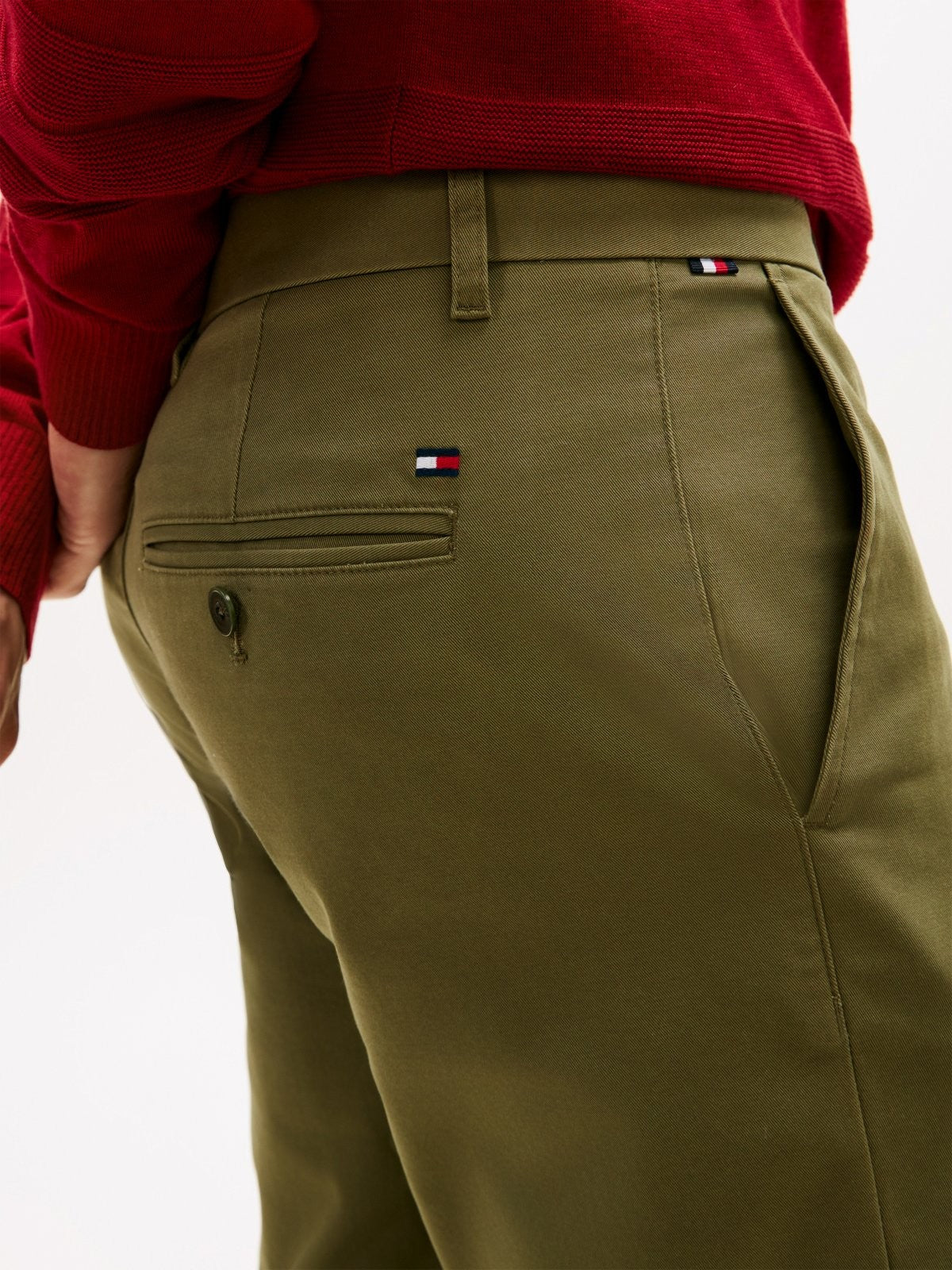 Tommy Hilfiger maslinastozelene muške chino pantalone