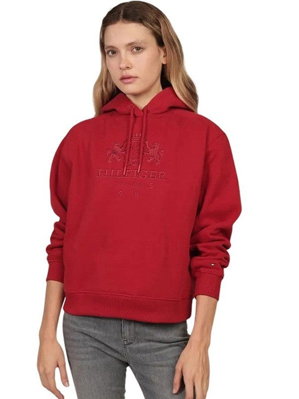 Tommy Hilfiger crvena ženska dukserica s kapuljačom