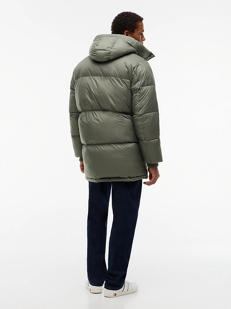 Tommy Hilfiger khaki muška prošivena jakna s kapuljačom