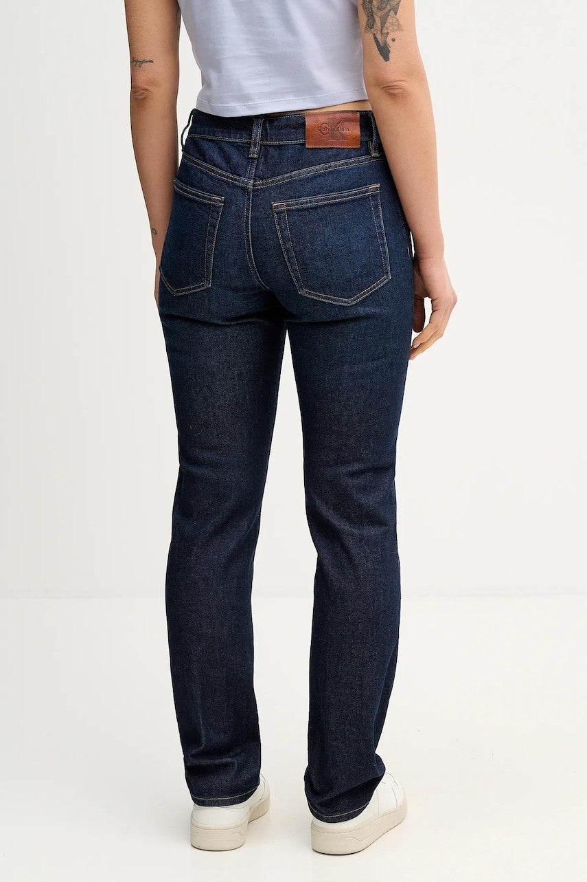 Calvin Klein tegetplave ženske farmerke visokog struka