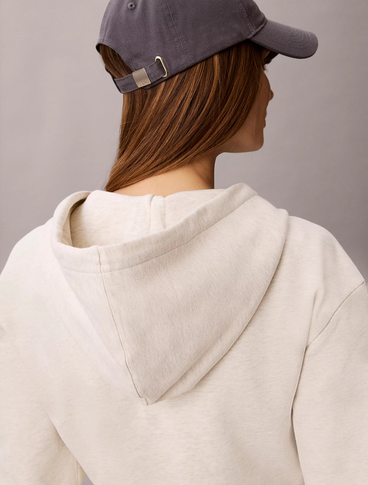 Calvin Klein bež ženska dukserica s kapuljačom