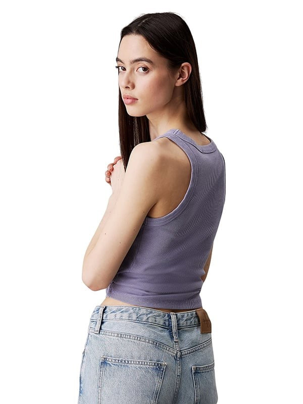 Calvin Klein siva ženska majica rebraste teksture