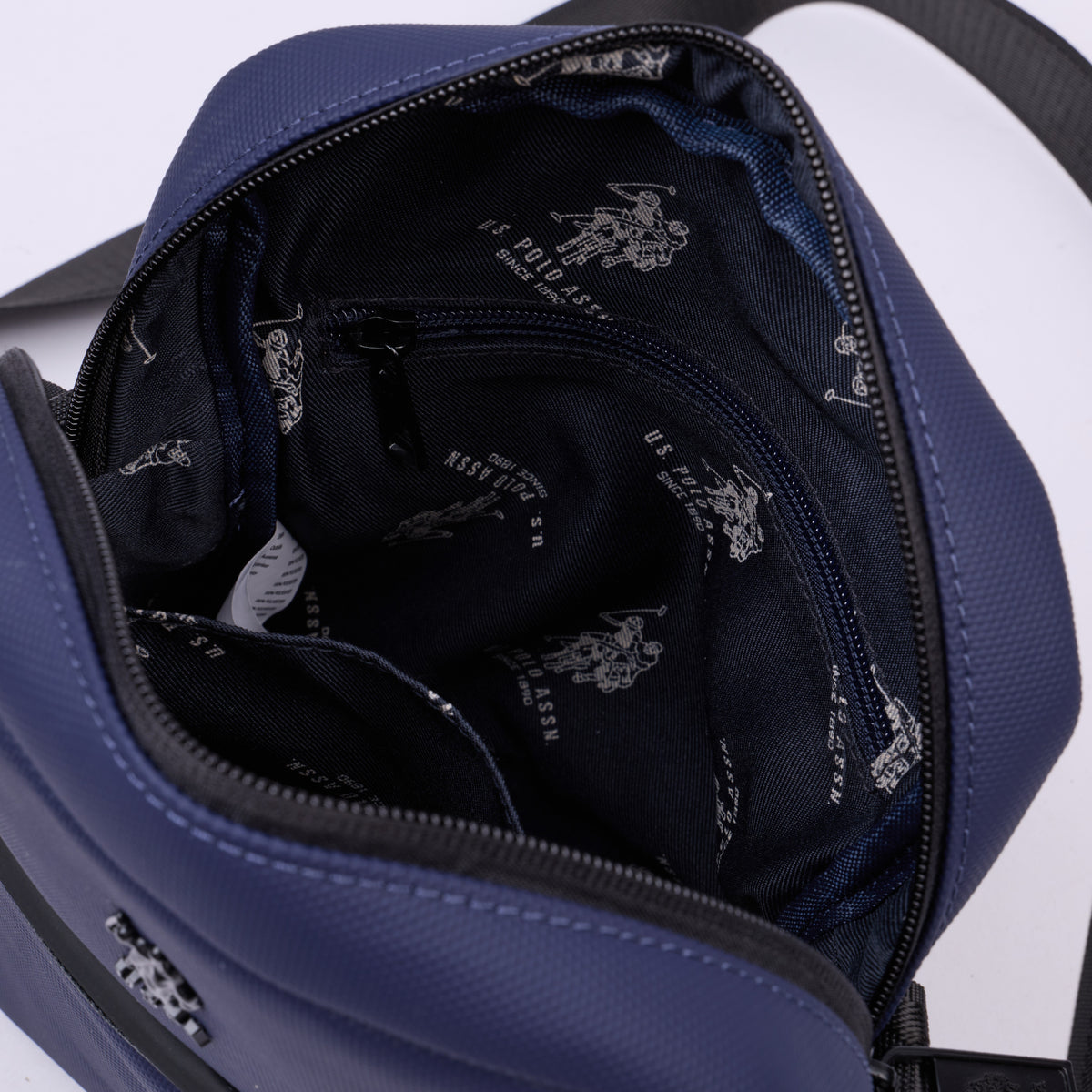 U.S. Polo Assn. teget muška torba preko tijela s teksturom