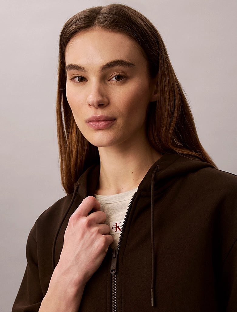 Calvin Klein smeđa ženska dukserica s kapuljačom