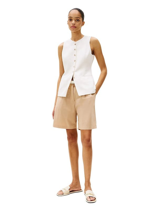 Tommy Hilfiger bež ženski šorc s naborima u struku