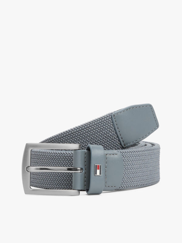 Tommy Hilfiger sivi muški pleteni kaiš s kožnim detaljima