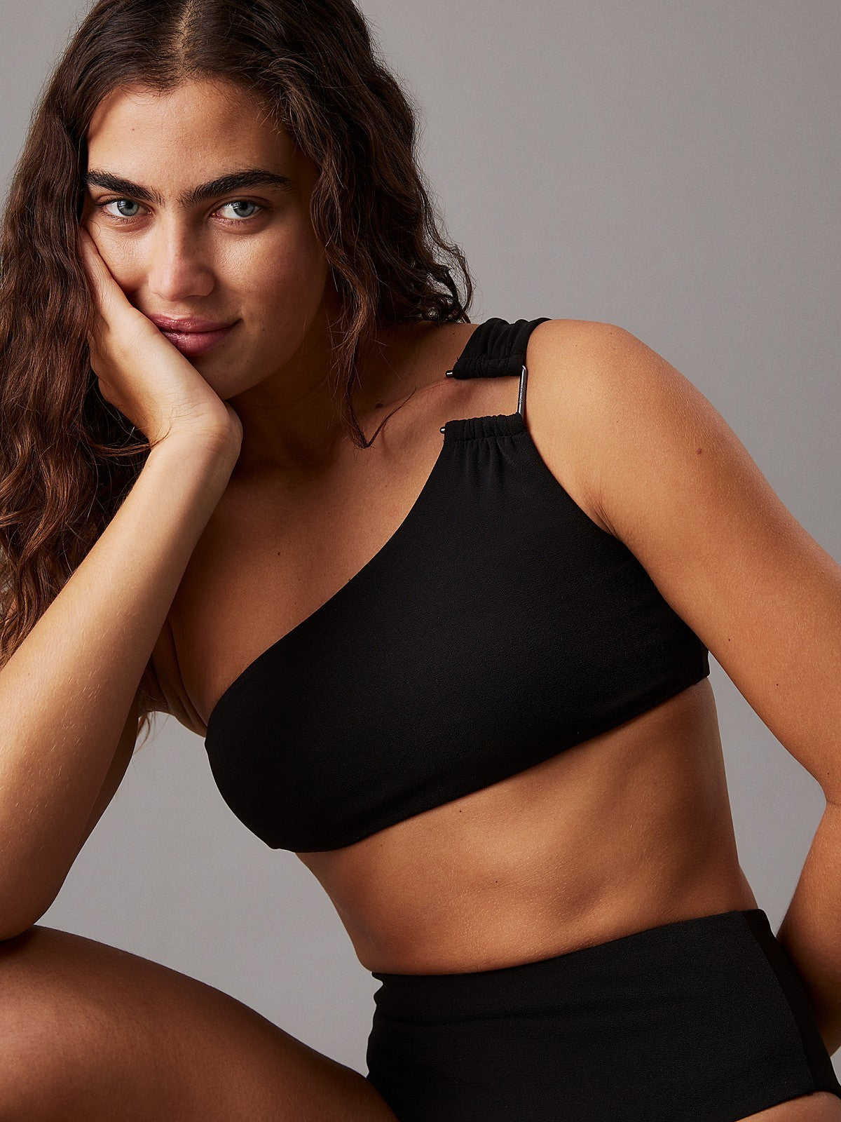 Calvin Klein crni ženski jednodijelni kupaći - gornji dio