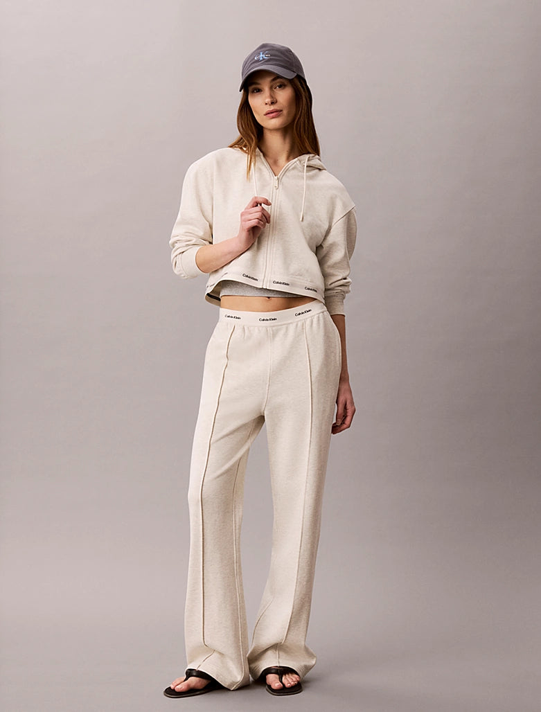 Calvin Klein bež ženska dukserica s kapuljačom