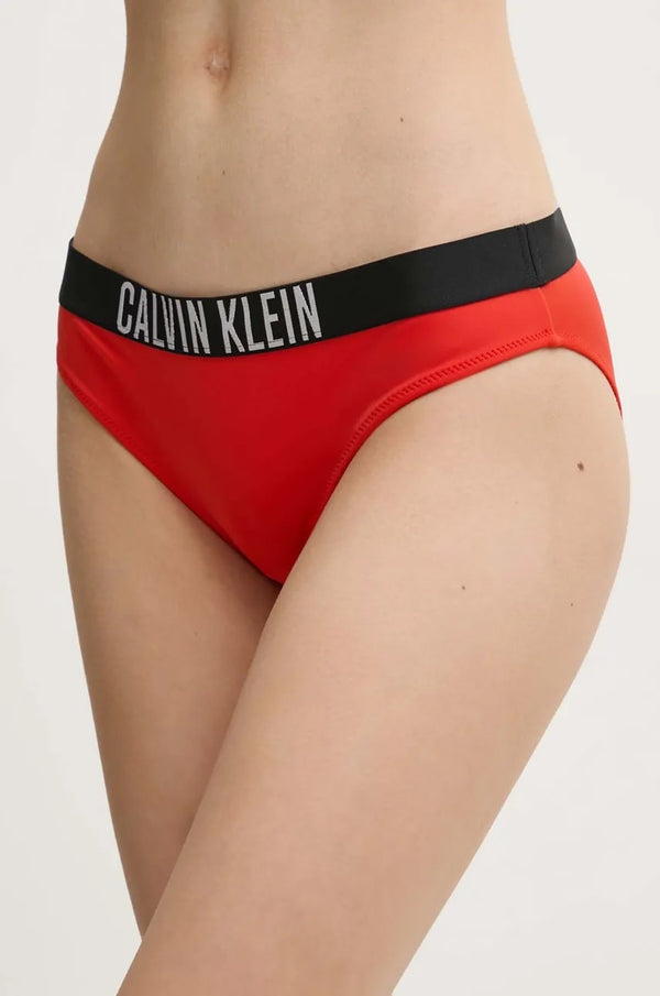 Calvin Klein crveni ženski bikini donji dio s logotipom
