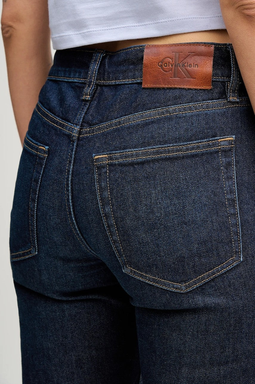 Calvin Klein tegetplave ženske farmerke visokog struka