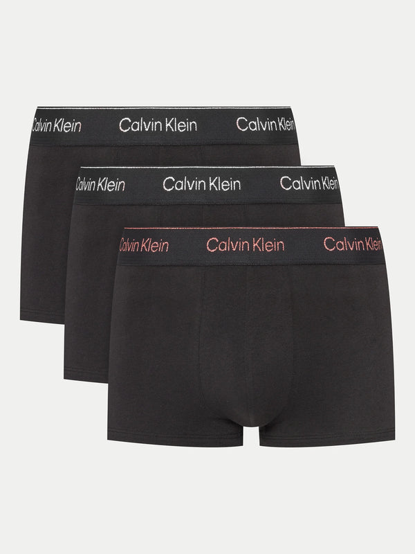 Calvin Klein crne muške bokserice s kontrastnim remenom - set od 3