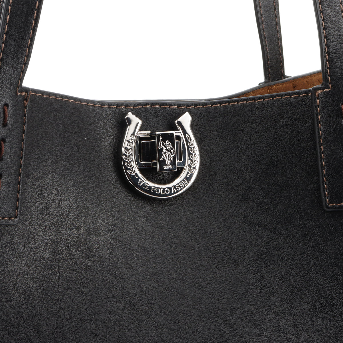 U.S. Polo Assn. crna ženska torba s kopčom