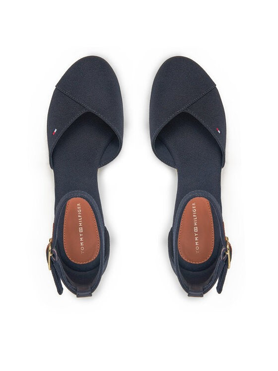 Tommy Hilfiger tamnoplave ženske sandale na punoj peti