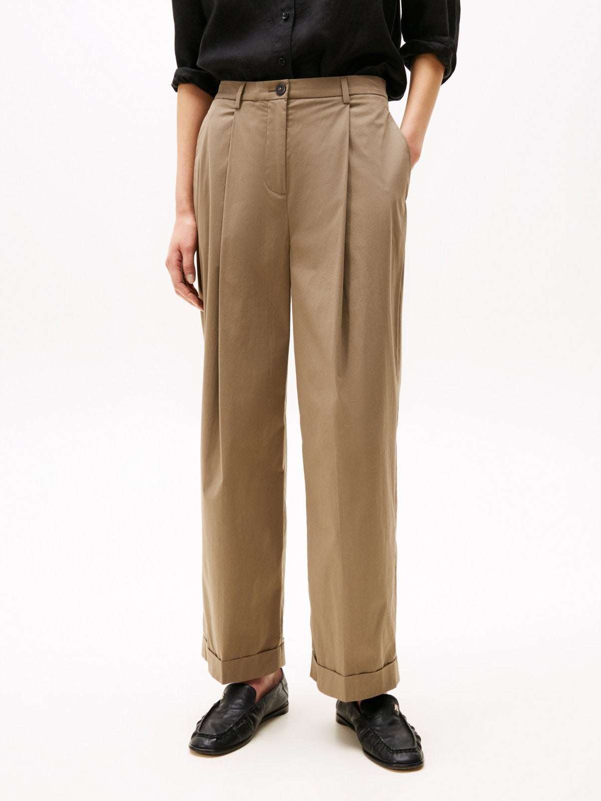 Tommy Hilfiger smeđe ženske pantalone